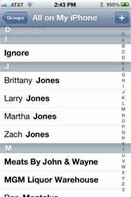 Synced Contacts