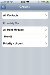 View Contacts in iPhone