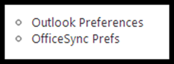 Outlook Preferences